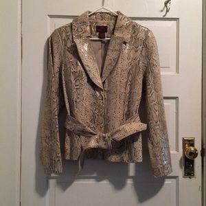 Painted leather jacket